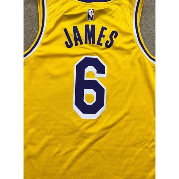 Nike Los Angeles Lakers Lebron James NBA Swingman Icon Edition Jersey Size L - Picture 4 of 7